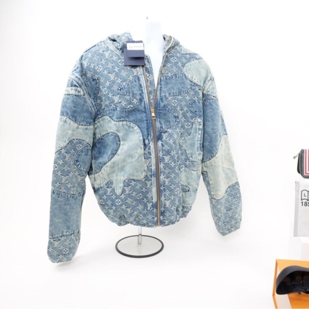 Louis Vuitton x Nigo Monogram Patchwork Denim Hoodie NWT’s size IT 52 / US XL